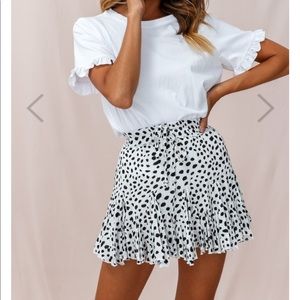 NWT Selfie Leslie Robyn Flounce Mini Skirt